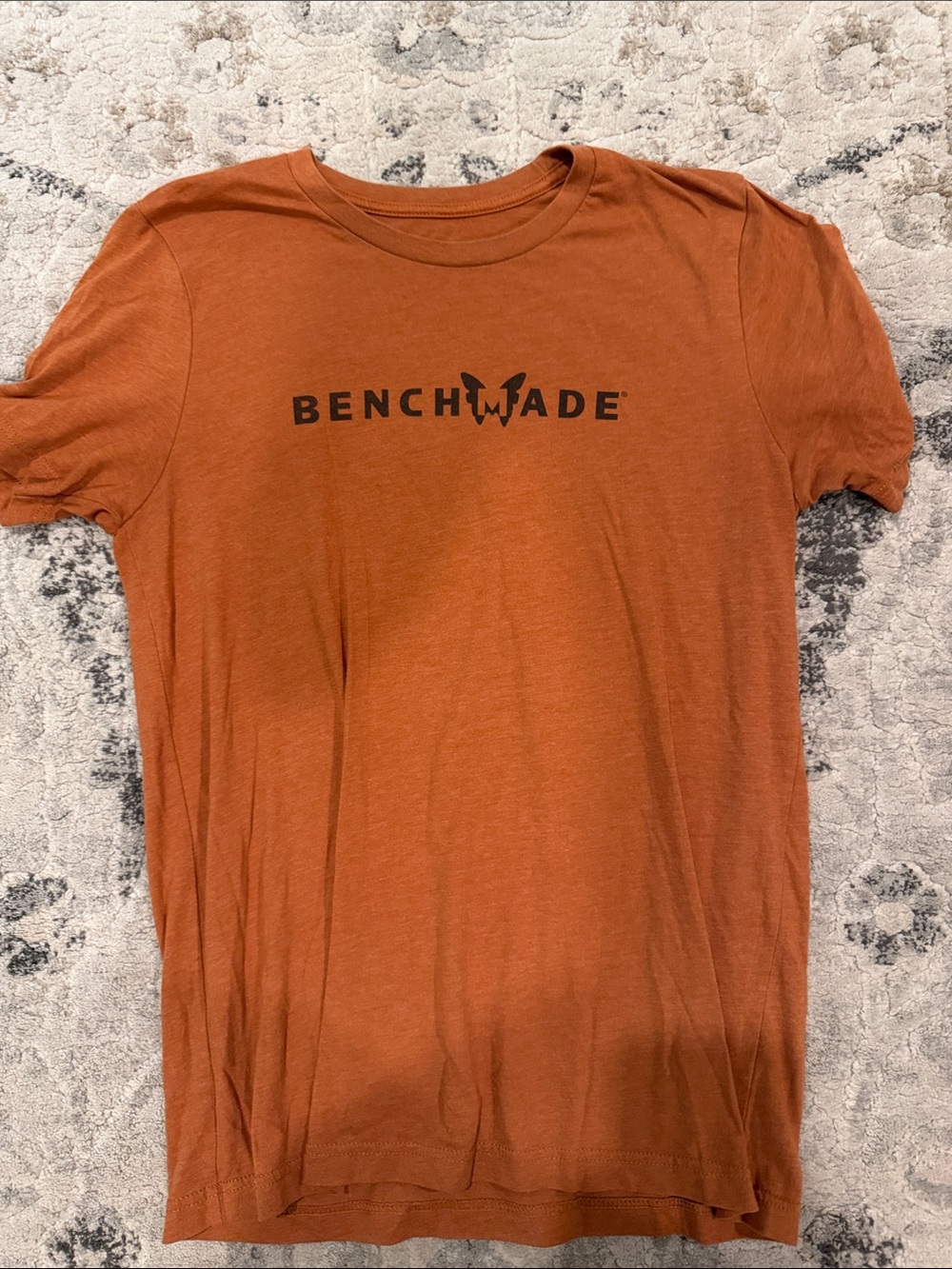 Benchmade Burnt Orange Short Sleeve Logo Tee size Medium
